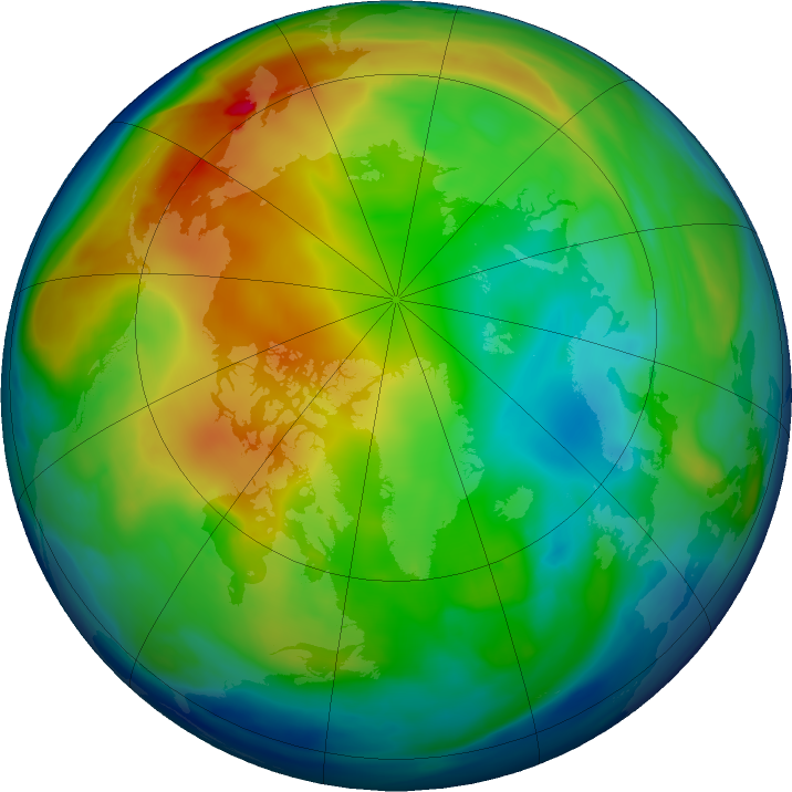 Arctic ozone map for 15 December 2018